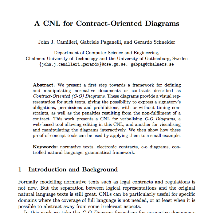Program for Legal Tech and Design - A CNL for Contract Diagramming 1
