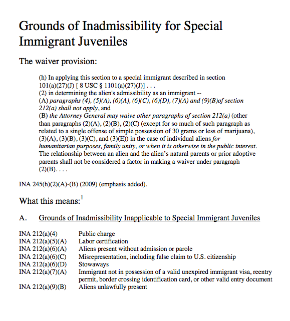 ILRC - SIJ inadmissbility 1
