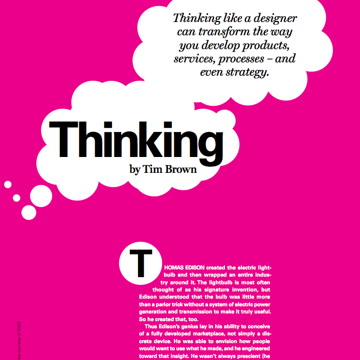 Reading List - Design Thinking by Tim Brown