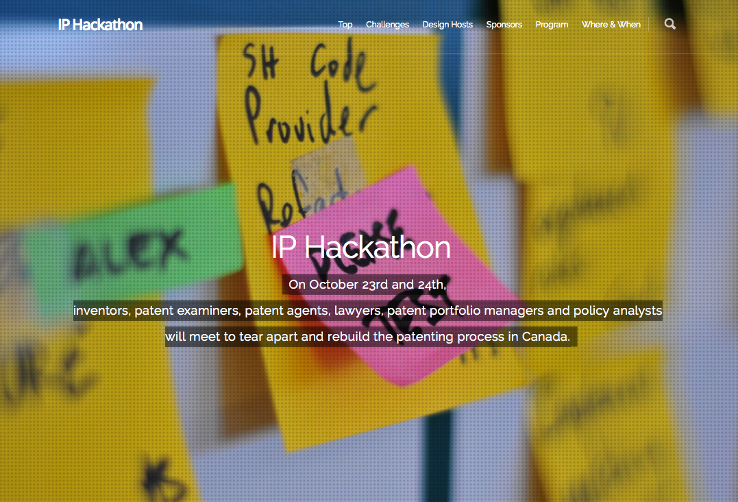 Program for Legal Tech and Design - IP Hackathon at Osgoode